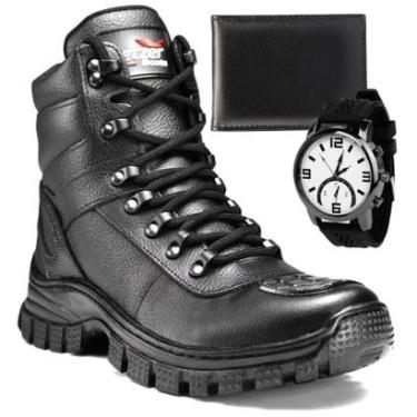 Imagem de Kit Bota Adventure Casual Masculina com Carteira e Relógio-Masculino