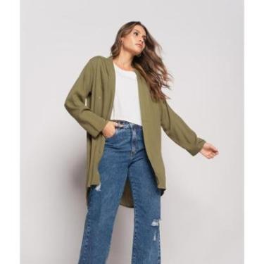 Imagem de Kimono Salvatore Fashion Manga Longa Viscolinho Feminino-Feminino