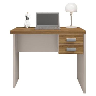 Imagem de Mesa Com Gaveteiro Escritório 90 Cm Marrom Studio Caemmun