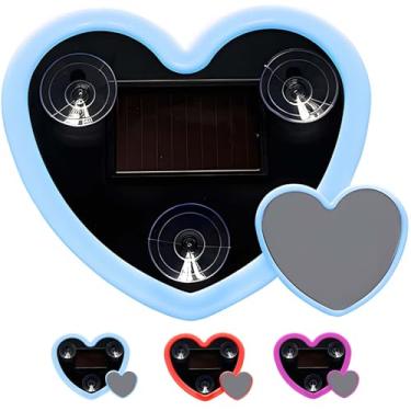 Imagem de Luz ambiente LED para carro movida a energia solar - Detalhe neon em forma de coração para janelas traseiras e laterais, 5 modos, presente romântico para Natal, Dia dos Namorados, aniversário
