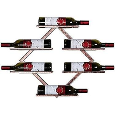Imagem de Prateleira de vinho, suporte de garrafa, suporte de garrafa de ferro, suporte de vinho tinto, pendurar na parede, suporte de vinho, restaurante, suporte de vinho, casa criativa