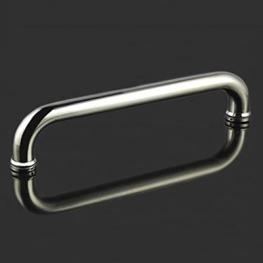 Imagem de Puxador de porta de vidro de puxar e empurrar, maçanetas de porta de banheiro para box de chuveiro tela interna/externa, com parafusos (tamanho: 400 mm)