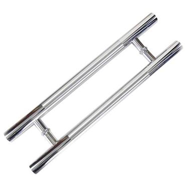 Imagem de Puxador de porta de vidro de tubo redondo de aço inoxidável para hotel de escritório puxador de porta de madeira corrimão de empurrar e puxar, comprimento 60/80/100/120 cm (100 × 70 cm)