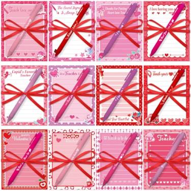 Imagem de Colarr 72 peças de presentes de agradecimento do dia dos namorados, notas adesivas em massa com canetas e fitas para colegas de trabalho, material de escritório escolar, lembrancinhas de festa do dia