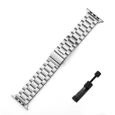Imagem de Pulseira De Aço Inoxidável Para Apple Watch 45mm 49mm 41mm 40mm 44mm B