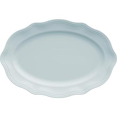 Imagem de Germer, Travessa oval em porcelana, modelo Cottage, refratária, Tamanho G, Azul