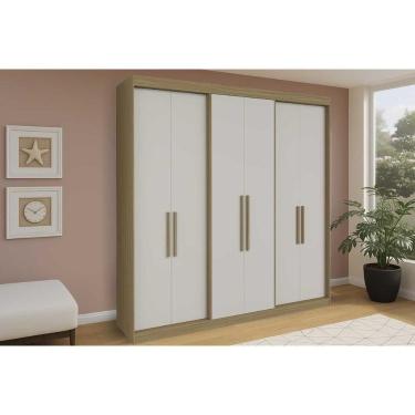 Imagem de Guarda Roupa Casal 6 Portas E 4 Gavetas Ph 18041 Cedro/off White - Herval