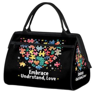 Imagem de Bolsa pequena para o fim de semana para mulheres, homens, camuflagem, cinza, design dobrável, bolsa esportiva leve para academia, Cor: 12, 15.2*8.3*11.6 inch, Moderno