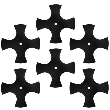 Imagem de Andorm Lâminas 375-411 Star Edger 9 x 1/2 Orifício central 4-Side Universal Edging Blade Replacement 22.9 cm Compatível com Mclane 2059, Crafts-Man, MTD 781-0748, 7185767, 40-009 (pacote com 6)