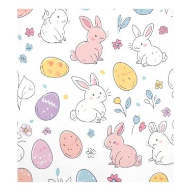 Imagem de Blueangle Capa magnética para lava-louças ovos e coelhos de páscoa, decoração frontal da capa da máquina de lavar louça, adesivos de eletrodomésticos, adesivos de eletrodomésticos, 58 cm C x 66 cm