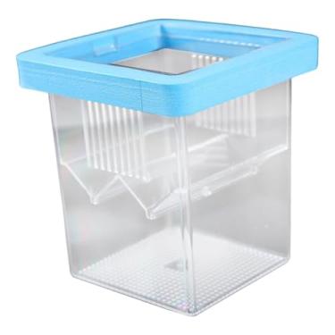 Imagem de IEUDNS Caixa de isolamento flutuante para criação de peixes, aquário incubador, caixa de isolamento para camarões, Azul