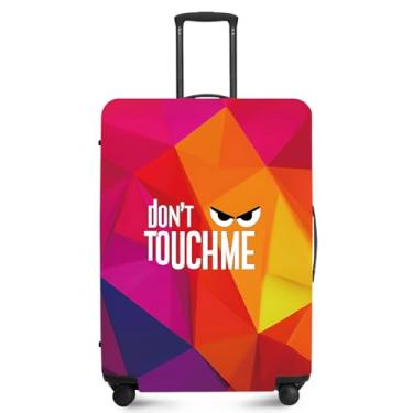 Imagem de ANNA QUEEN Capa de bagagem de viagem, capa protetora de mala de viagem elástica e antiarranhões, lavável e durável protege contra arranhões, sujeira e danos, Don't Touch Me, S(fits 20-22inch suitcase