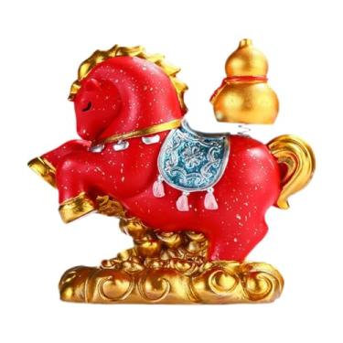 Imagem de Baoblaze Estatueta de Cavalo, Escultura Animal em Resina, Acabamento Fino, Decoração Feng Shui para Mesa, Lareira, Quarto ou Manto, B