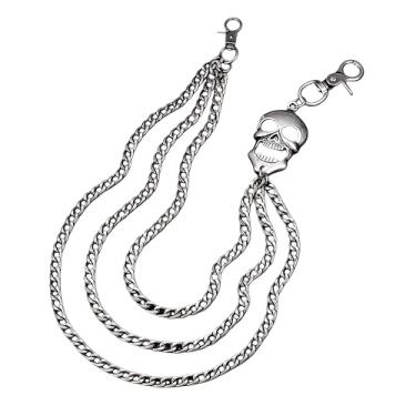 Imagem de Corrente de calça punk em camadas para homens e mulheres, corrente de jeans gótica hip hop, corrente de motociclista, corrente de calças de motoqueiro, acessórios de chaveiro fashion gótico emo