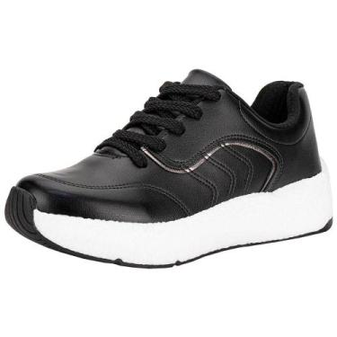Imagem de Tênis feminino casual beira rio 4327101, Preto, 36