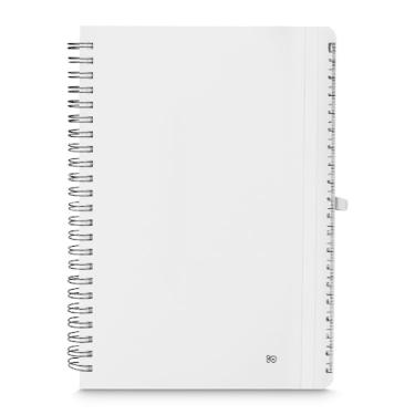 Imagem de Caderno de Anotações 70 Folhas com Suporte para Caneta - Branco