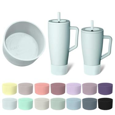 Imagem de Kaitiaki Bota de silicone compatível com copo Brumate Era de 1,134 g 850 g, capa de manga inferior antiderrapante, acessórios de proteção resistentes a arranhões, livre de BPA (agave azul)