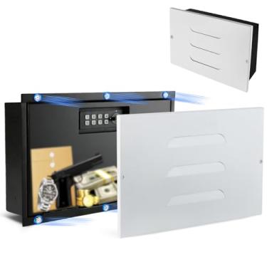 Imagem de SAFEElectronic Caixa de segurança oculta na parede com tampa de ventilação magnética, cabe entre pinos de 40 cm para casa, armário, escritório para guardar dinheiro, joias, documentos