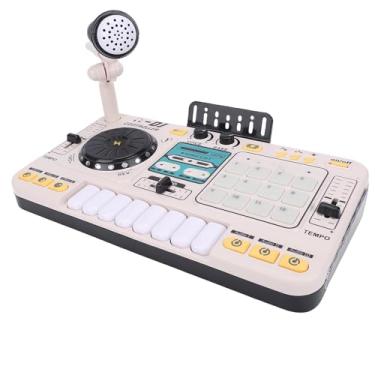 Imagem de Generic Mixer de DJ Infantil 2 Em 1, 12 Botões MIDI, Piano de Teclado de 8 Teclas Com Gravação e Luzes LED, Conjunto de DJ de 12 Botões MIDI para Maiores de 3 Anos, Instrumentos (Branca)