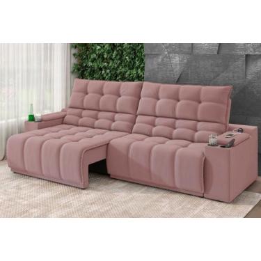 Imagem de Sofá Connect Premium 2,00m Assento Retrátil/Reclinável com porta copos