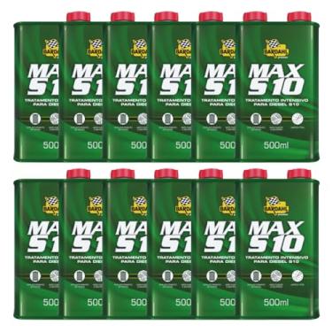 Imagem de Kit 12 Aditivos Bardahl P/Combustível Max S10 Diesel 500ml