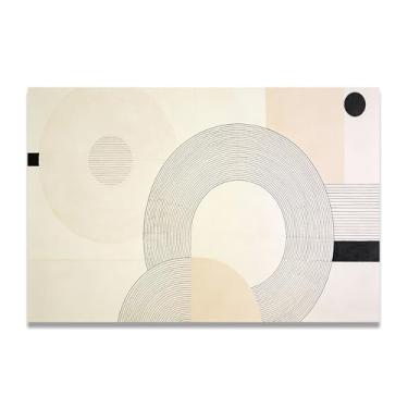 Imagem de LKXGRRSFG Arte em tela minimalista azul silencioso: Serenidade tons neutros grande área em branco para decoração de espaço calmo 60 x 75 cm sem moldura