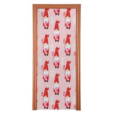 Imagem de Qilmy Decoração de capa de porta 81 x 200 cm tecido grande placa de decoração de festa de Halloween para porta da frente Halloween gnomos varanda decoração externa janela parede 224