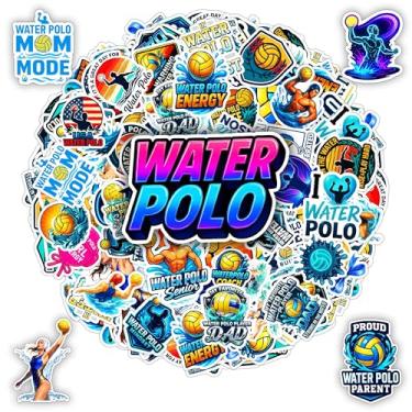Imagem de BETANAS 100 PCS Water Polo Stickers Pack, Sport Ball Vinyl Waterproof Sticker, Athlete Mascot Aqua Splash Decals for Laptop Water Bottle Helmet Scrapbook Refrigerator, Gifts for Adults Kids Boys Girls