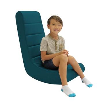 Imagem de Balancim de piso macio juvenil, cadeira de jogos leve para crianças, móveis infantis ótimos para presentes de férias e projetada para jogar videogame, ler e assistir TV - Pavão