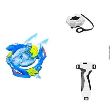 Imagem de Kit Pião Metal com Lançador, Piões Metalizados de Alta Performance, Inclui Lançador de Precisão, Adesivos, Plástico Resistente e Metal, para Crianças 3+ Anos