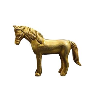 Imagem de craftslook Brass Horse Figurine 3 Inch - 100g Handcrafted Decorative Sculpture for Home, Office, Desk, Shelf, Feng Shui, Lucky Gift, Tabletop Ornament, Collectible Horse Statue