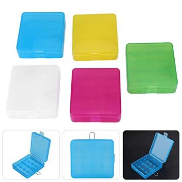 Imagem de Ymiko Caixa de Armazenamento Portátil de 5 Pces para Baterias, Caixa Compacta do Organizador da Bateria