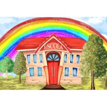 Imagem de Fundo Fotográfico Cenário Volta as Aulas Tecido (FVAA0007, 1,20 x 1,70m)