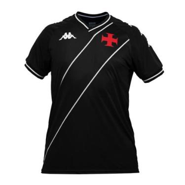 Imagem de Camisa Vasco da Gama Kappa Supp Tradition Preto - Masculino Tamanho:MC