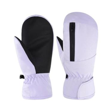 Imagem de Lljsszr Luvas de Esqui, Luvas de Snowboard E Outros Equipamentos de Inverno para Esqui E Snowboard, Resistentes Ao Vento E à água, para Neve, Patinação No Gel, Roxo