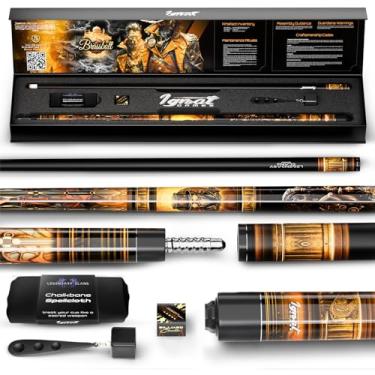 Imagem de IgnatGames Taco de sinuca premium – 147.3 cm 2 peças, 595.3 g Canadian Maple Cue com eixo AirStrike de 12,5 mm, estojo premium e acessórios