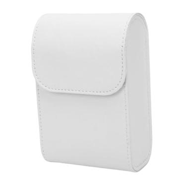 Imagem de Diydeg Bolsa para transporte de telêmetro, estojo protetor em couro PU com fecho magnético fivela para a maioria dos telêmetros, design protetor à prova d'água, resistente ao desgaste (Branca)