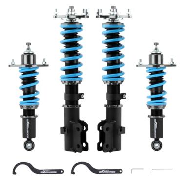 Imagem de maXpeedingrods Coilover for Honda CR-V 2007-2011, 24 Levels Damper Adjustable Coilovers Suspension Kit Strut, Height Adjustment Shock Absorber Struts, T6 Upgraded Lowering Kits Blue