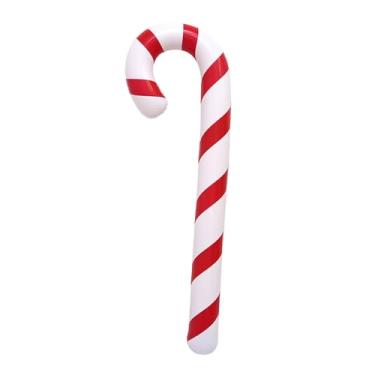 Imagem de KiBcsLic Bengala de doces inflável, enfeite de balão de bengala de doces, decoração de Natal, decoração de quintal inflável para gramado festivo, de Natal