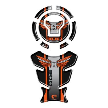 Imagem de Kit Protetor De Tanque Adesivo Moto Honda Xre 300cc 2025-26 Laranja Laranja