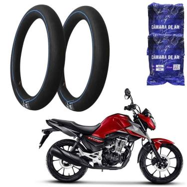 Imagem de Câmara de Ar Pneu Aro 18 Moto CG TITAN FAN com 2 Unidades 8454 BREMEN