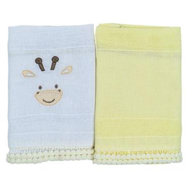 Imagem de Pano de Boca para Bebê 34 cm x 40 cm Bublim, Girafa Creme