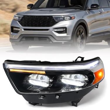 Imagem de FIONE Conjunto de farol de LED compatível com Ford Explorer XLT/Limited 2020 2021 2022 Luz dianteira esquerda lado do motorista LH MB5Z13008AU