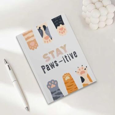 Imagem de Caderno de festa Cat Pata, caderno A5 para anotações no escritório, agenda de 21 x 14,7 cm, agenda de viagem, presentes para amantes de gatos-2