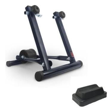 Imagem de FIT Rolo De Treino Dobrável para Bicicleta, Suporte de Treinamento Indoor com Base Estabilizadora (PRETO, SEM BASE NIVELADORA)