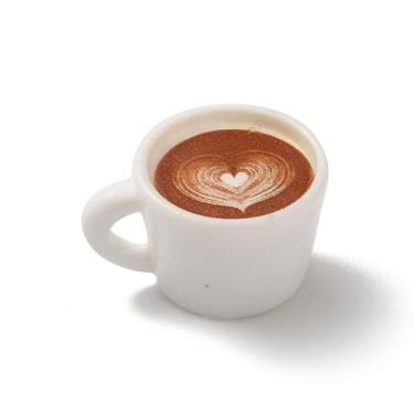 Imagem de Ornazy 50 peças de pingentes de xícara de café de resina fofos 3D utensílios de mesa para bebida, enfeites para fazer joias, chaveiros, decoração de bolsa