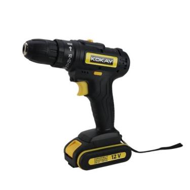 Imagem de Parafusadeira e Furadeira 1350 RPM a Bateria LIION Com Maleta - Kokay