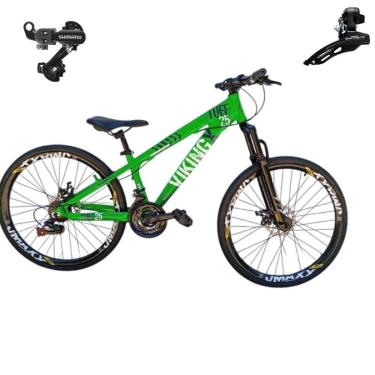 Imagem de Bicicleta 26 VikingX Tuff25 21v Cambios SHIMANO Freeride Disco Mecânico Pneu Slick 1.50 Suspensão-Unissex