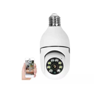 Imagem de Câmera Segurança Inteligente IP Lâmpada WiFi Full HD 1080p com Visão Noturna Infravermelho 1080P Giratória