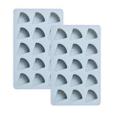 Imagem de 30 moldes de silicone para doces de melancia e chocolate, molde antiaderente para fazer bolo de aniversário, geleia, cubos de gelo, lanches, barras de chocolate, decoração de cupcake, 2 unidades, azul